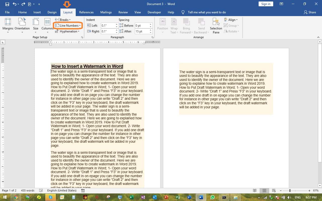 How to Add Line Numbers in Word