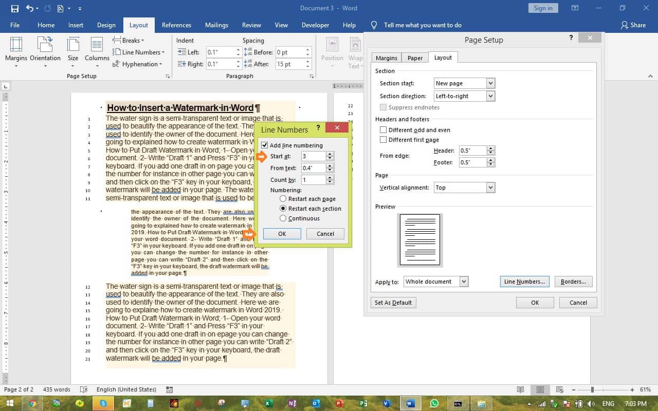 How to Add Line Numbers in Word