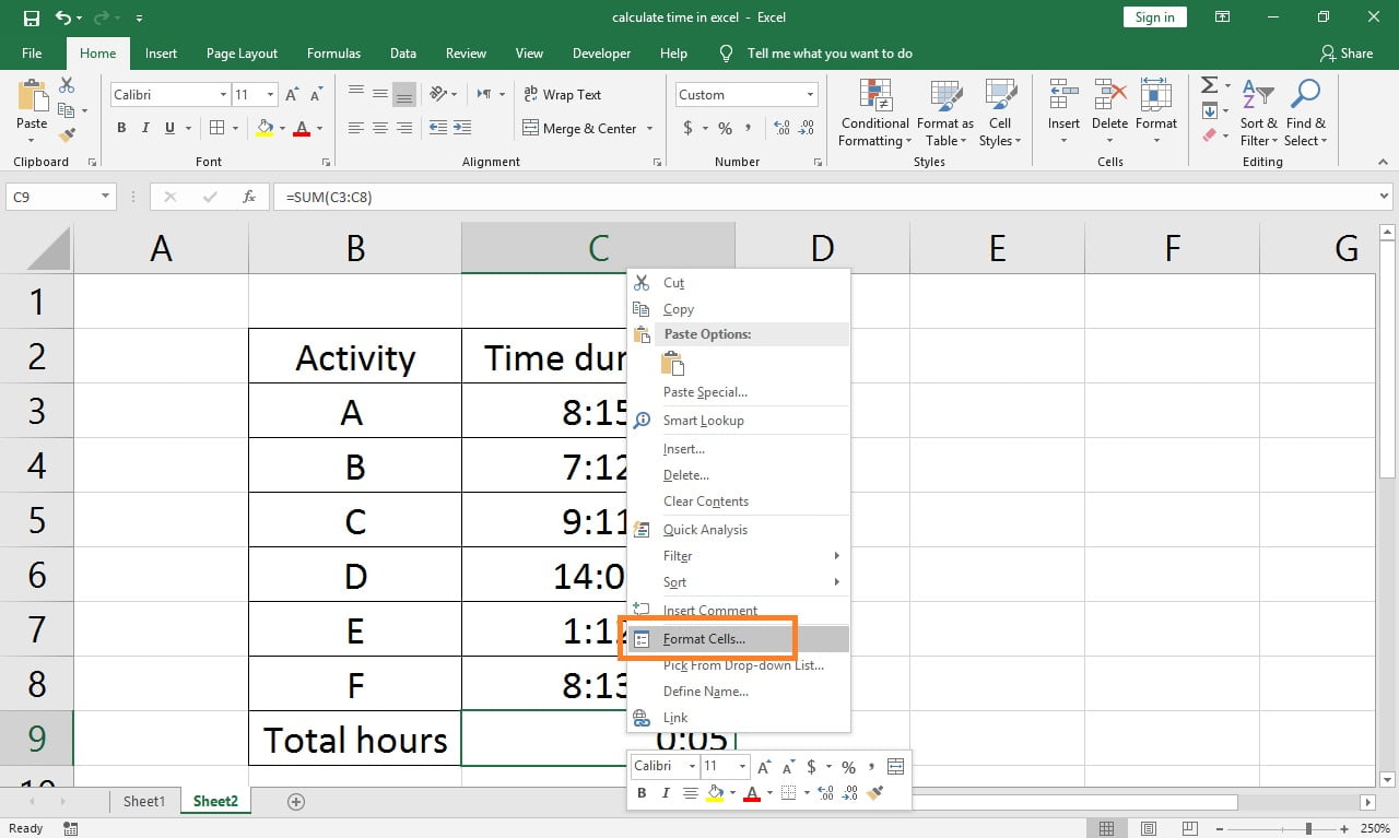 How to Calculate Time in Excel