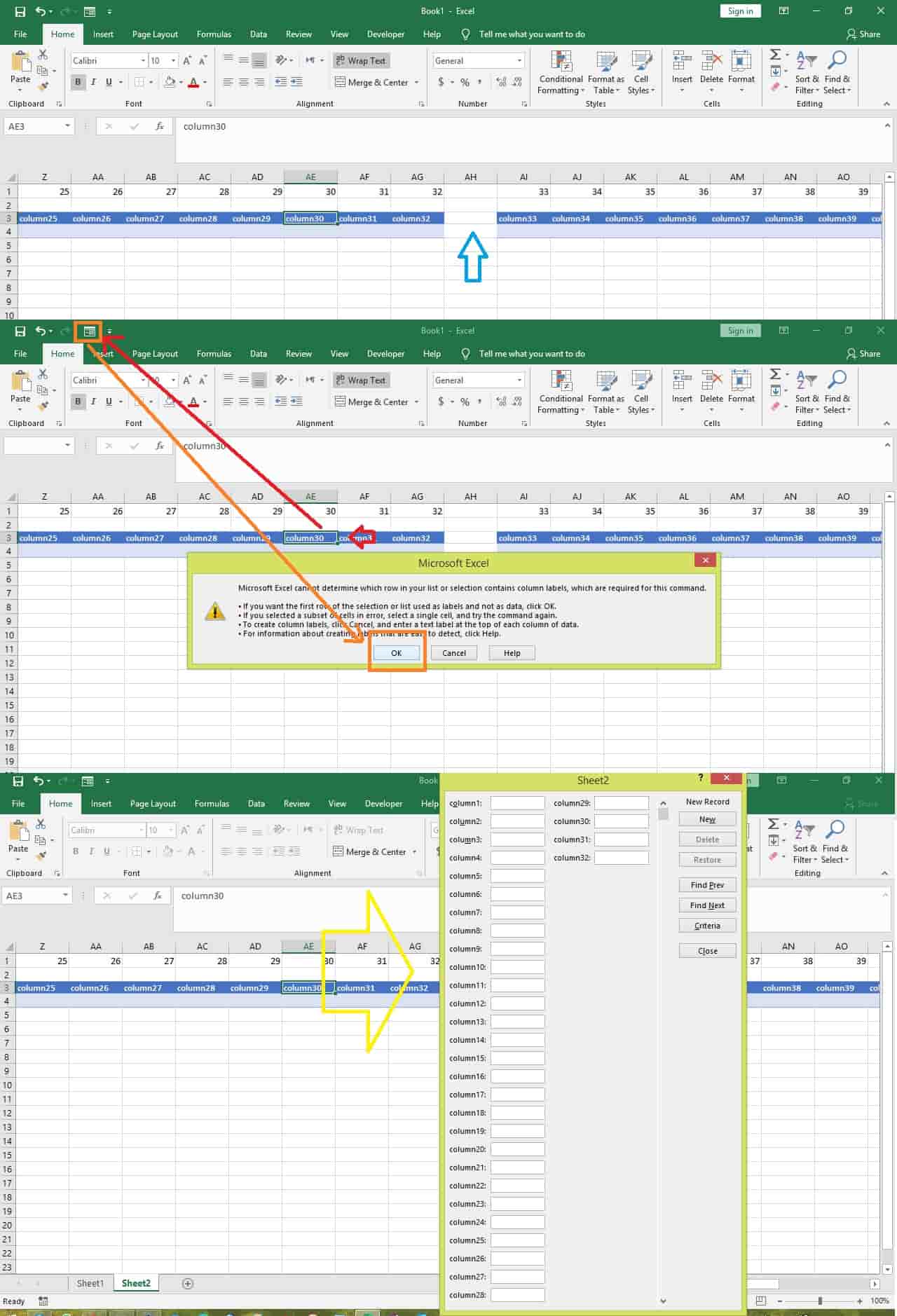 How To Create A Form Excel