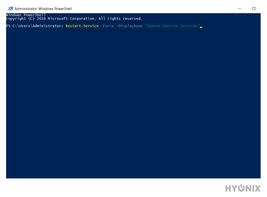 How to restart remote desktop service without rebooting windows server?