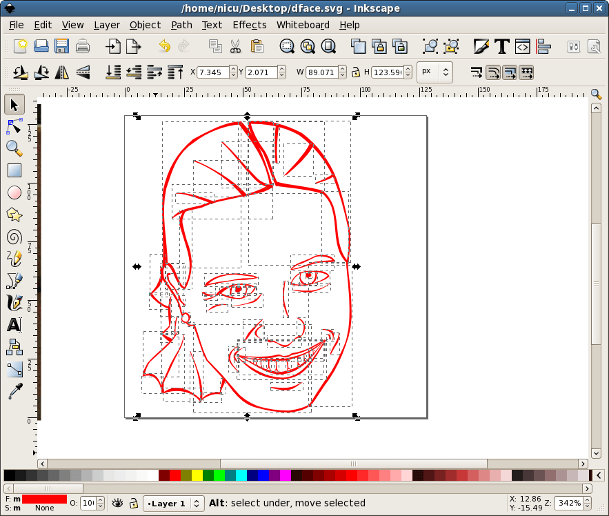 Inkscape drawing heads smartsos
