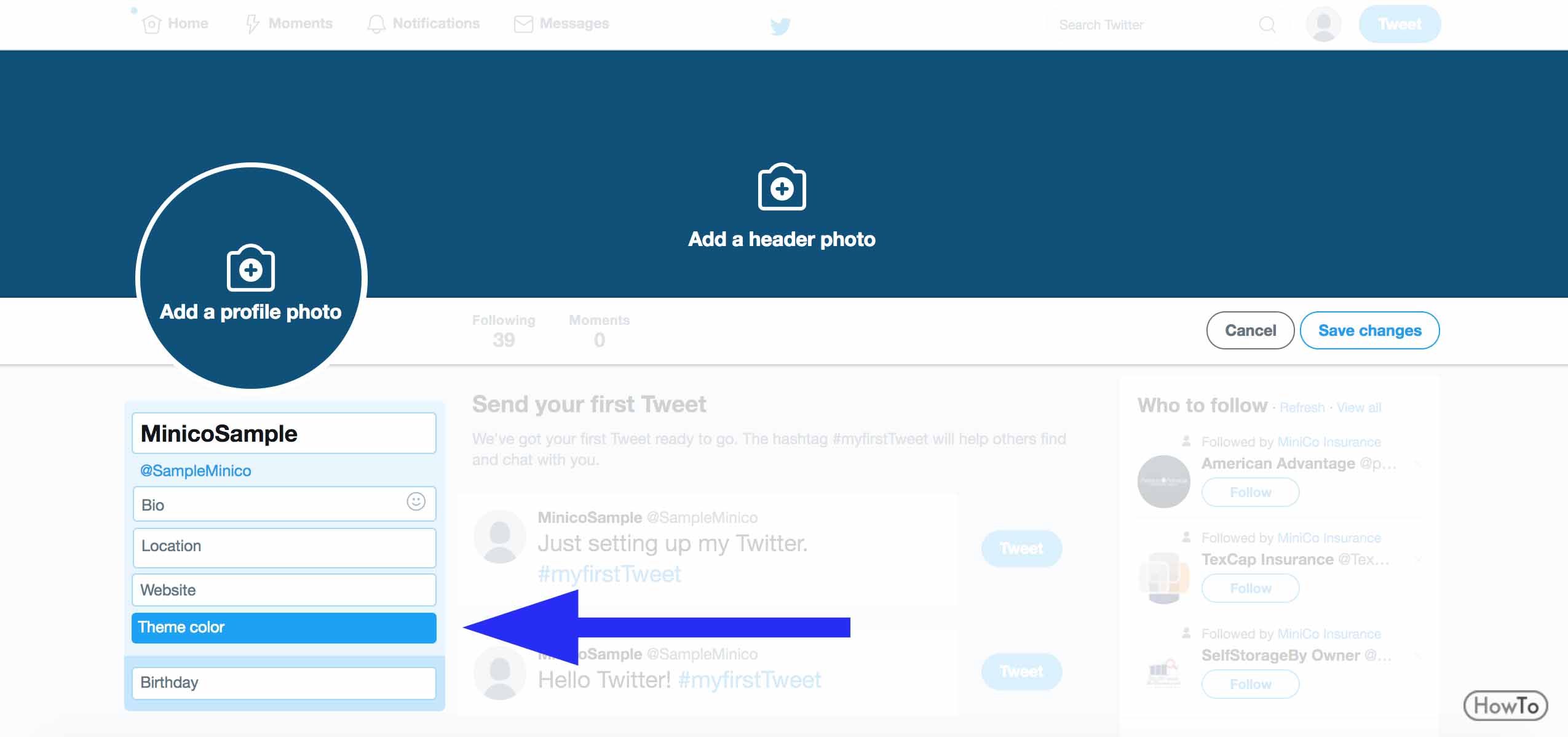 How To Change Twitter Theme Color
