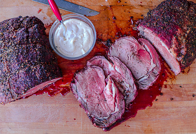 Hickory Smoked Prime Rib with an Herb Crust
