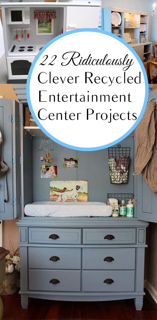 22 Great Ideas for Recycling an Entertainment Center