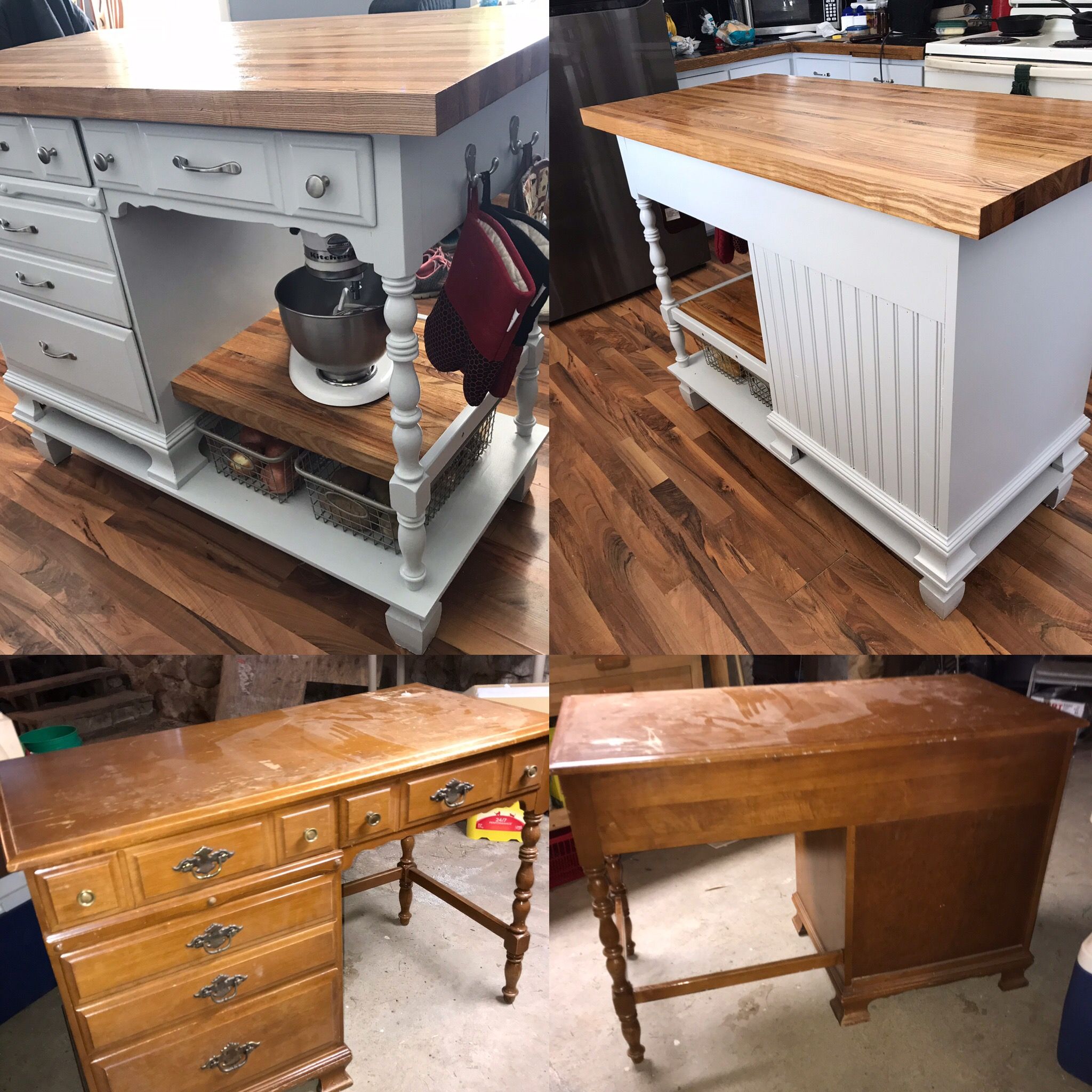 Desk Turned Into Kitchen Island Things In The Kitchen