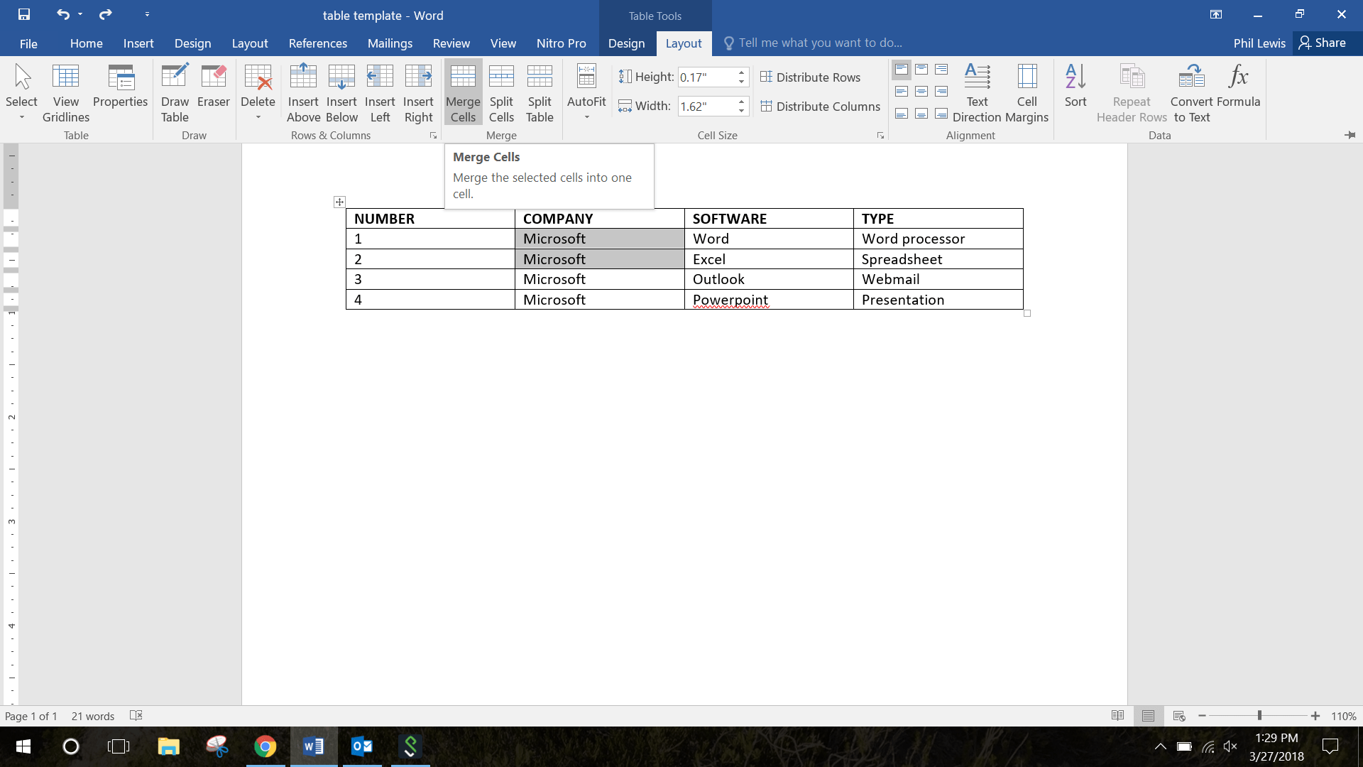 MERGE CELLS HOW TO BUILD AND EDIT TABLES IN MICROSOFT WORD