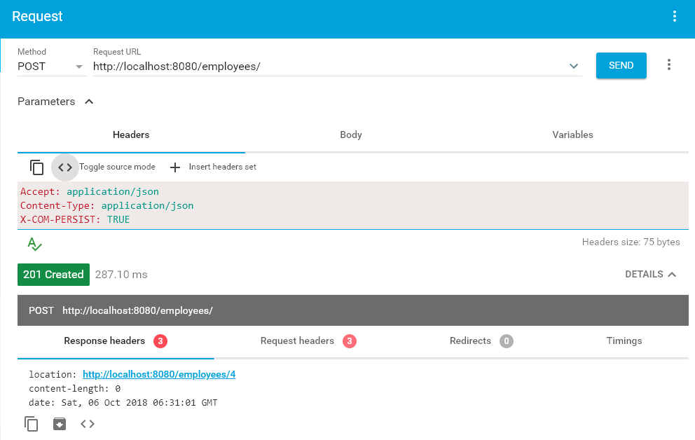 Writing a POST REST API in Spring Boot