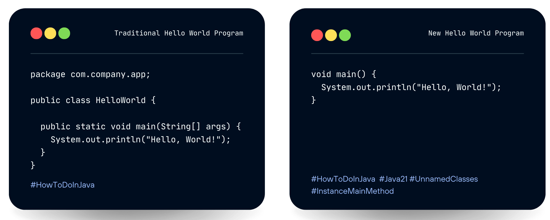 Java 21 Unnamed Classes and Instance Main Methods