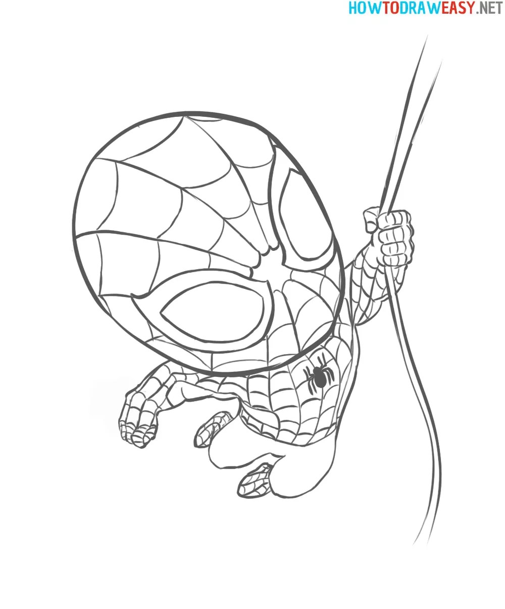 How To Draw Chibi Spider-Man - How To Draw Easy How To Draw Chibi Spider-Man - How To Draw Easy