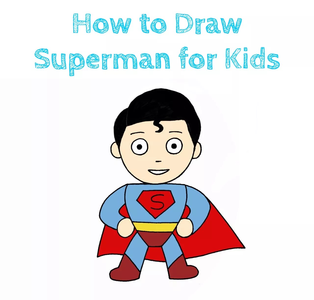 How To Draw Superman For Kids How To Draw Easy