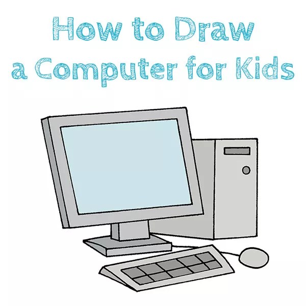 How to Draw a Computer for Kids How to Draw Easy