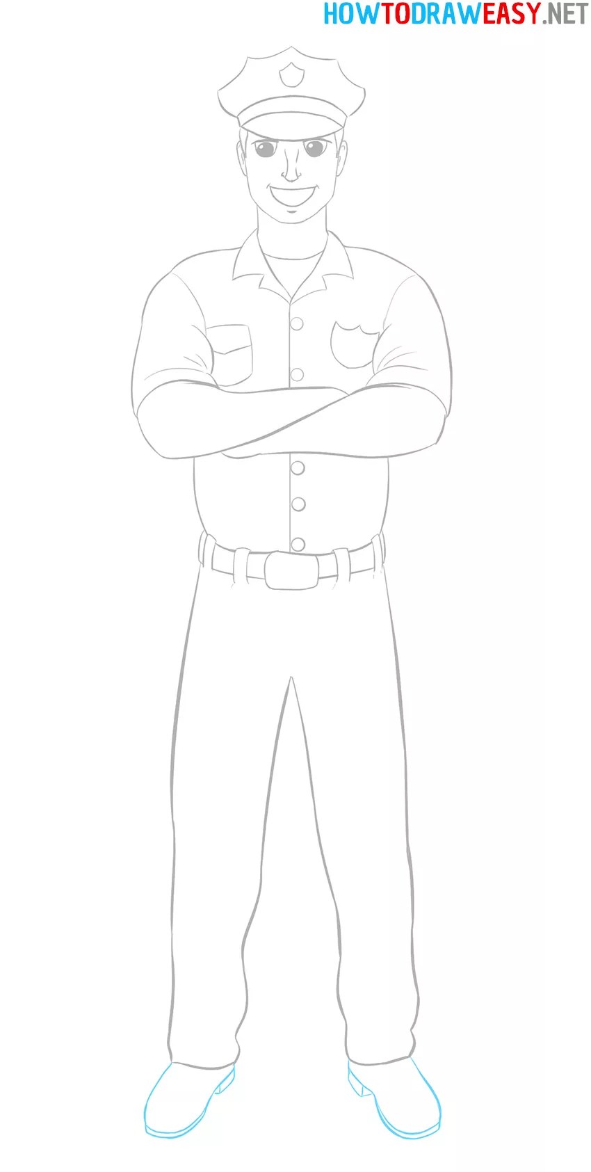 How to Draw a Police Officer Easy How to Draw Easy