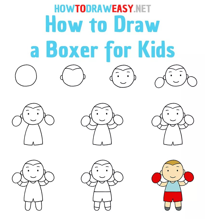 How to Draw a Boxer for Kids How to Draw Easy