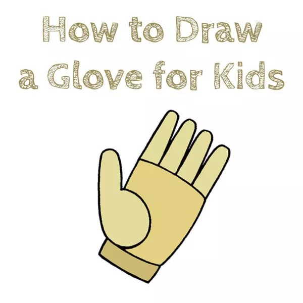 How to Draw a Glove for Kids How to Draw Easy