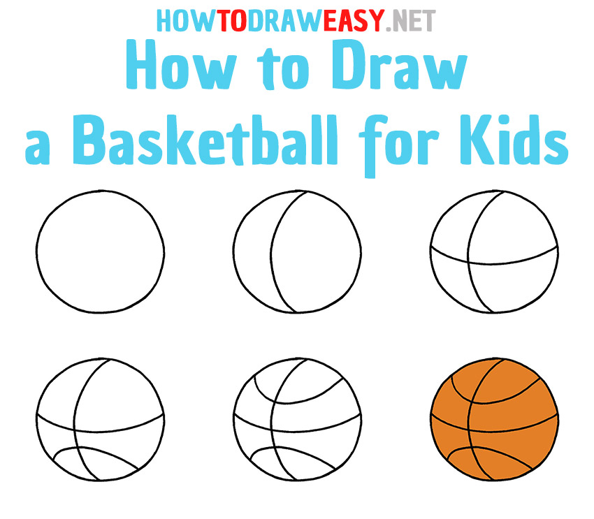 How to Draw a Basketball for Kids How to Draw Easy