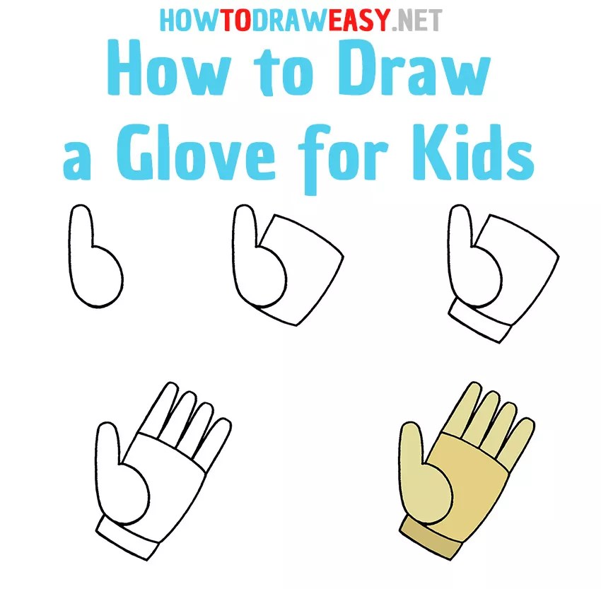 How to Draw a Glove for Kids How to Draw Easy