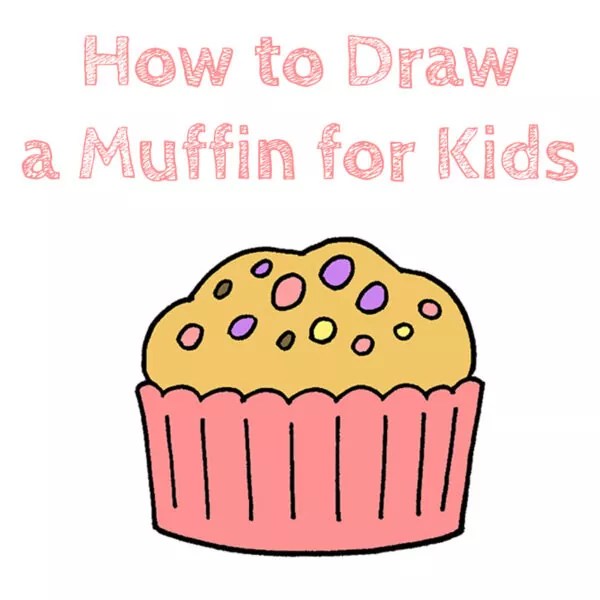 How to Draw a Muffin for Kids How to Draw Easy