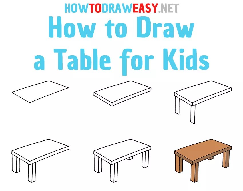 How to Draw a Table for Kids Draw for Kids