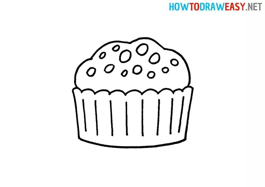 How to Draw a Muffin for Kids How to Draw Easy