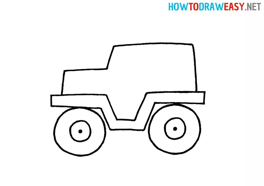 How to Draw a Jeep for Kids Draw for Kids On our site You can