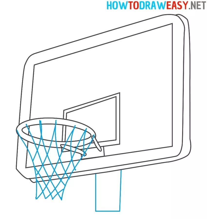 How to Draw a Basketball Hoop How to Draw Easy