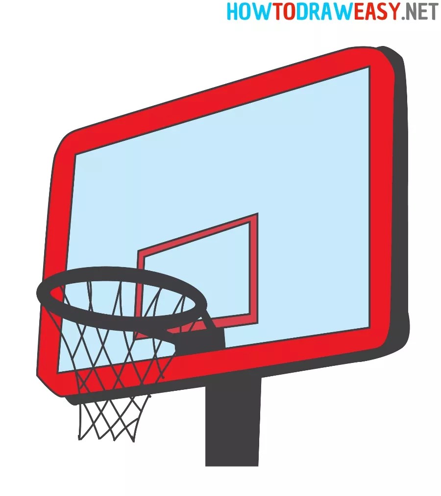 How to Draw a Basketball Hoop Draw for Kids