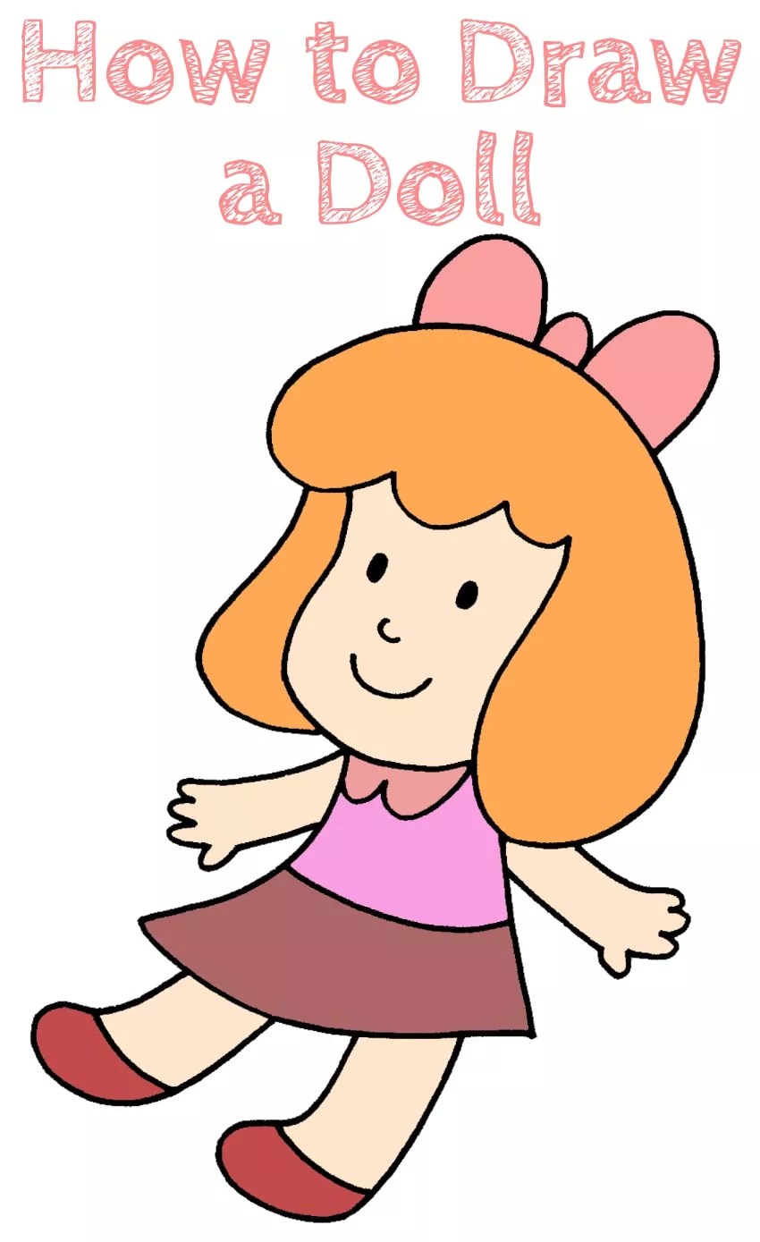 How to Draw a Doll Draw for Kids