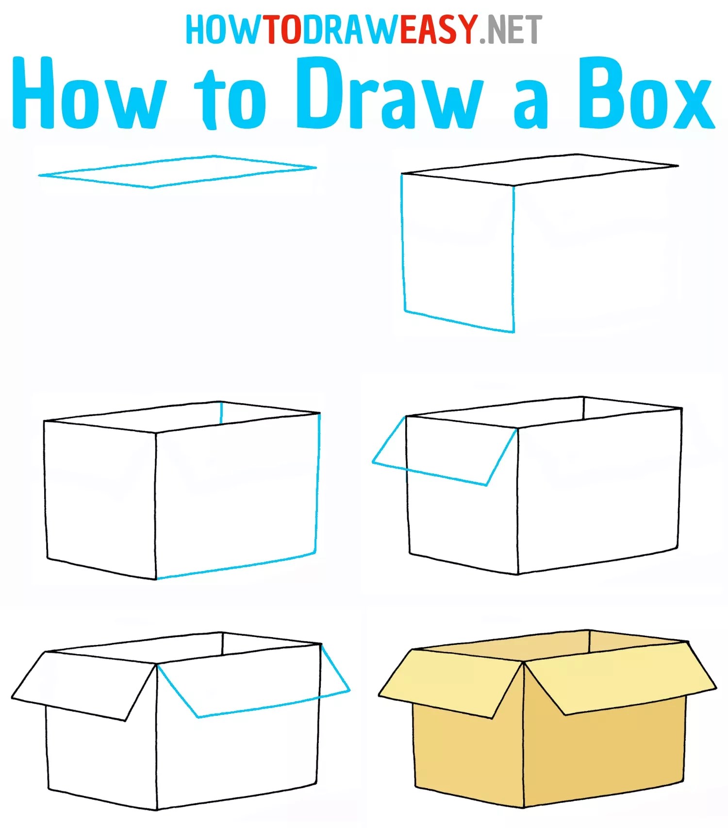 How to Draw a Box Draw for Kids