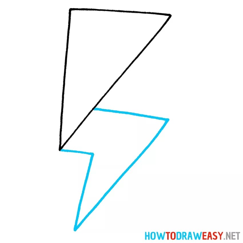How to Draw a 3D Lightning Bolt How to Draw Easy
