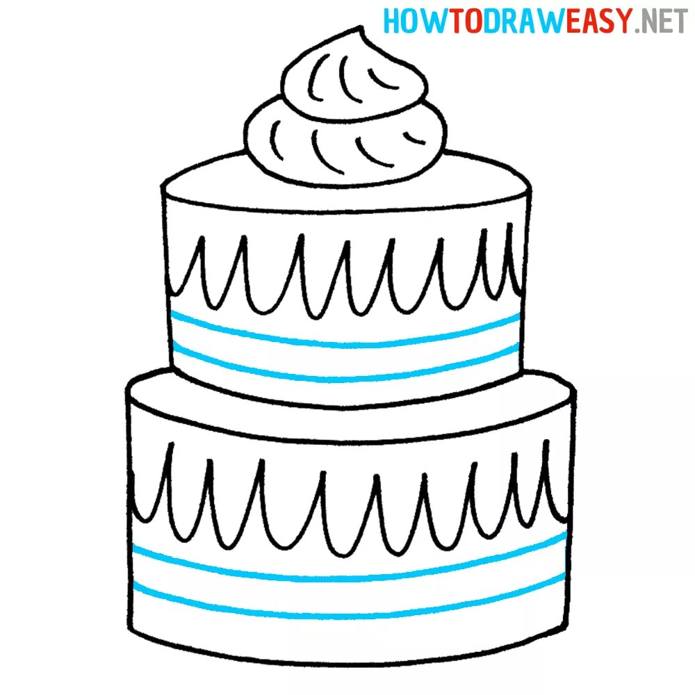 How to Draw a Cake Draw for Kids