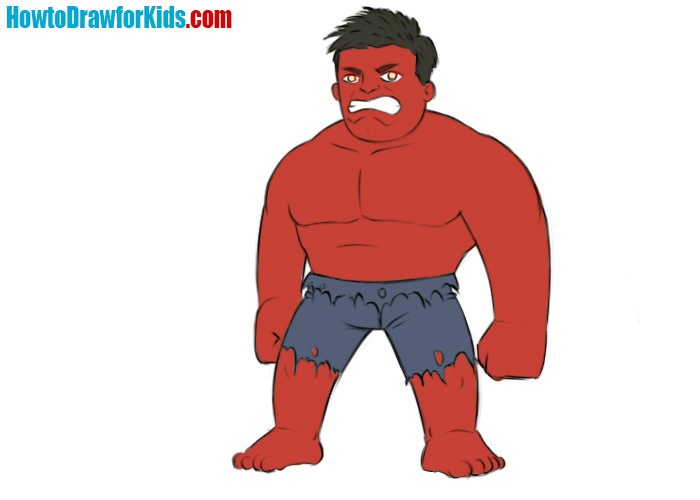 How to Draw Hulk for Kids