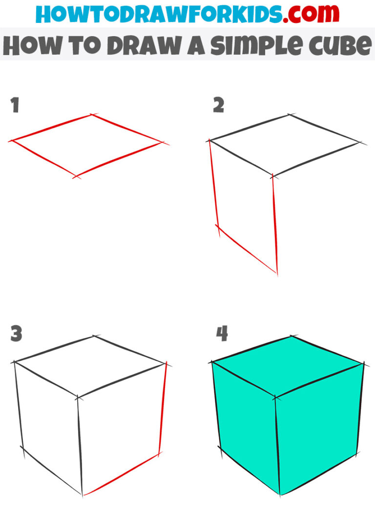 How to Draw a Simple Cube Easy Drawing Tutorial For Kids