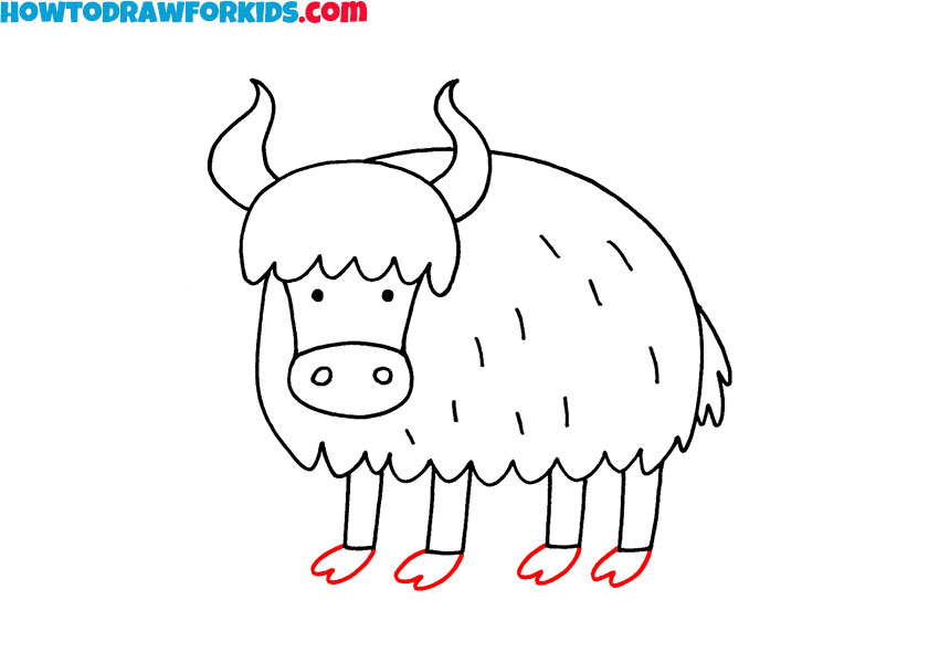 How to Draw a Yak Easy Drawing Tutorial For Kids