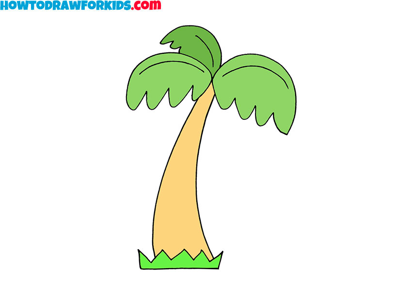 How to Draw a Palm Tree Easy Drawing Tutorial For Kids