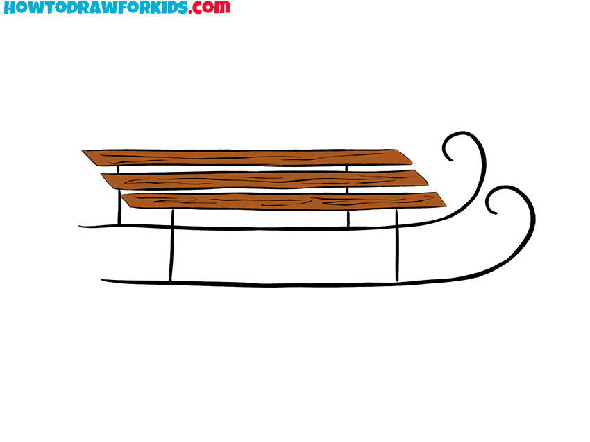 How to Draw a Sledge Easy Drawing Tutorial For Kids