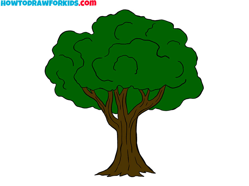 How to Draw a Realistic Tree Easy Drawing Tutorial For Kids