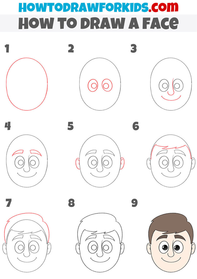 How to Draw a Face Step by Step Easy Drawing Tutorial