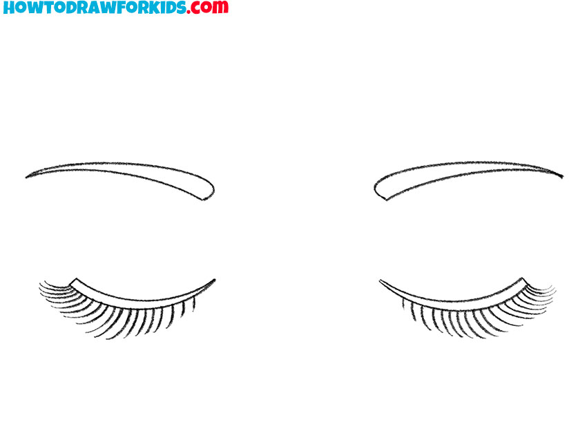 How to Draw Closed Eyes Easy Drawing Tutorial For Kids