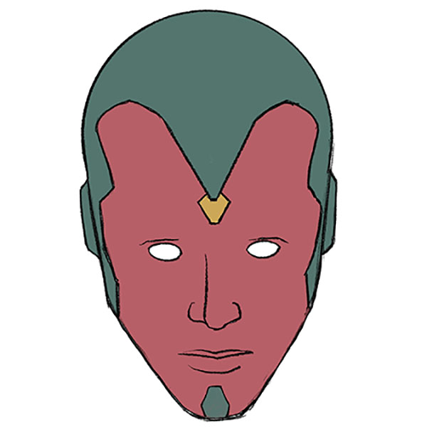 How to Draw Vision Face Easy Drawing Tutorial For Kids