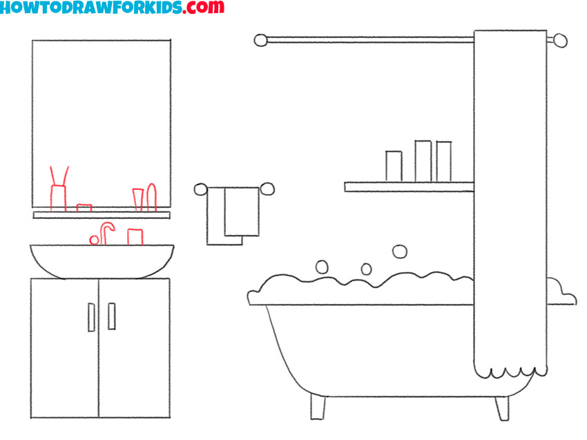 How to Draw a Bathroom Easy Drawing Tutorial For Kids