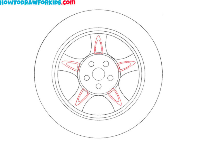 How to Draw a Wheel Easy Drawing Tutorial For Kids