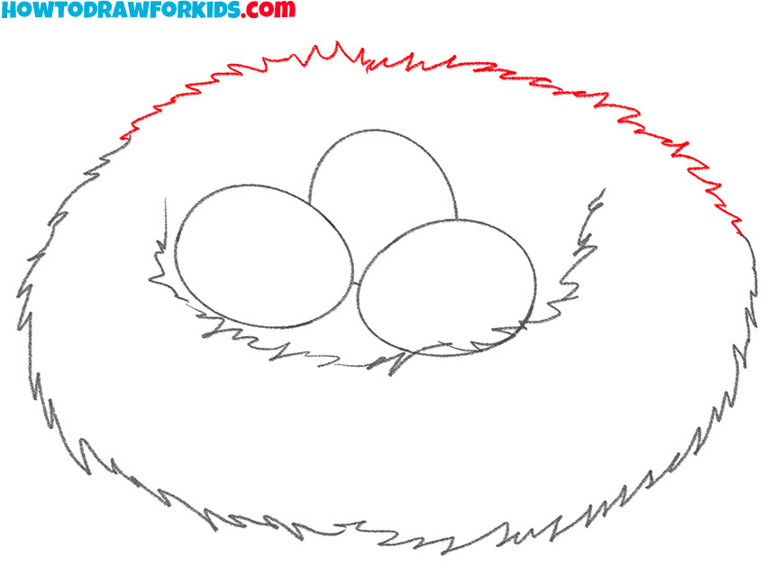 How to Draw a Bird Nest Easy Drawing Tutorial For Kids