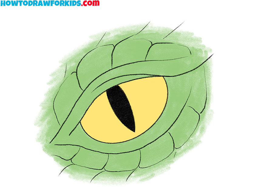 How to Draw a Dragon Eye Easy Drawing Tutorial For Kids