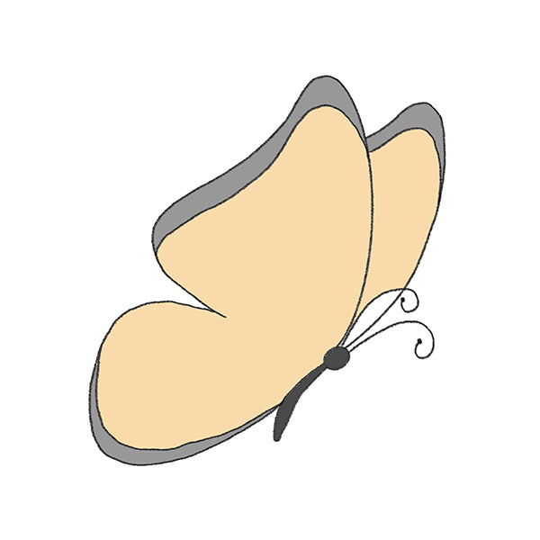 How To Draw A Butterfly Flying Step By Step
