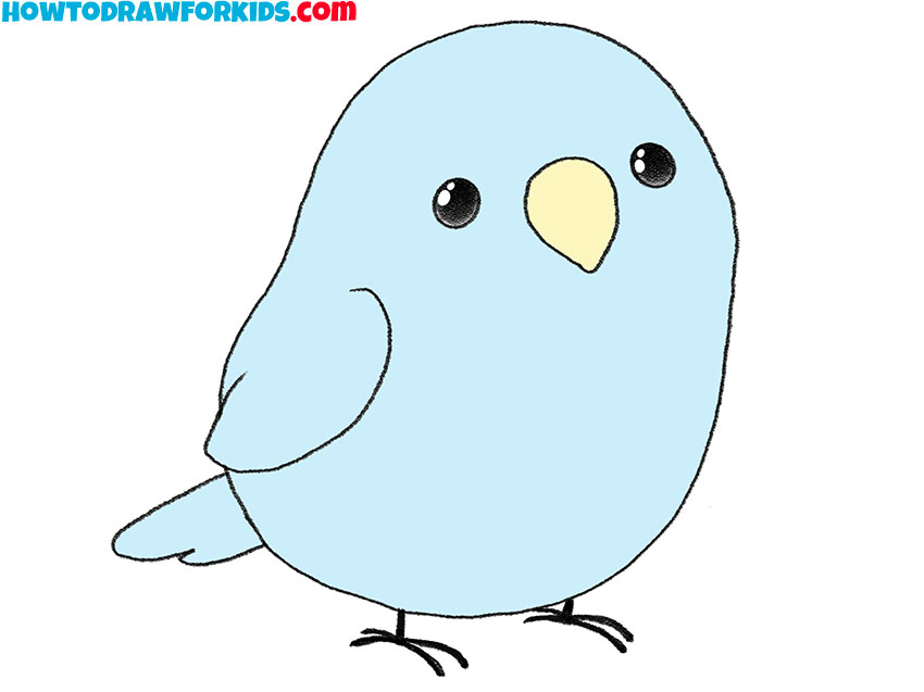 How to Draw a Small Bird Easy Drawing Tutorial For Kids