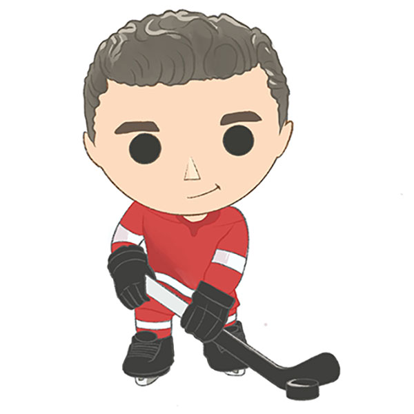 Cartoon Hockey Player Face Clipart