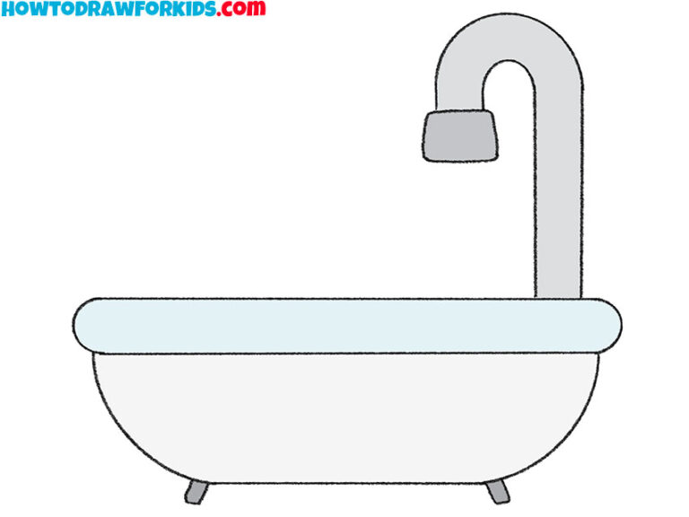 How to Draw a Bath Easy Drawing Tutorial For Kids