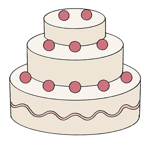 How to Draw a Simple Cake Easy Drawing Tutorial For Kids