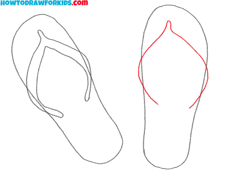 How to Draw Sandals Easy Drawing Tutorial For Kids